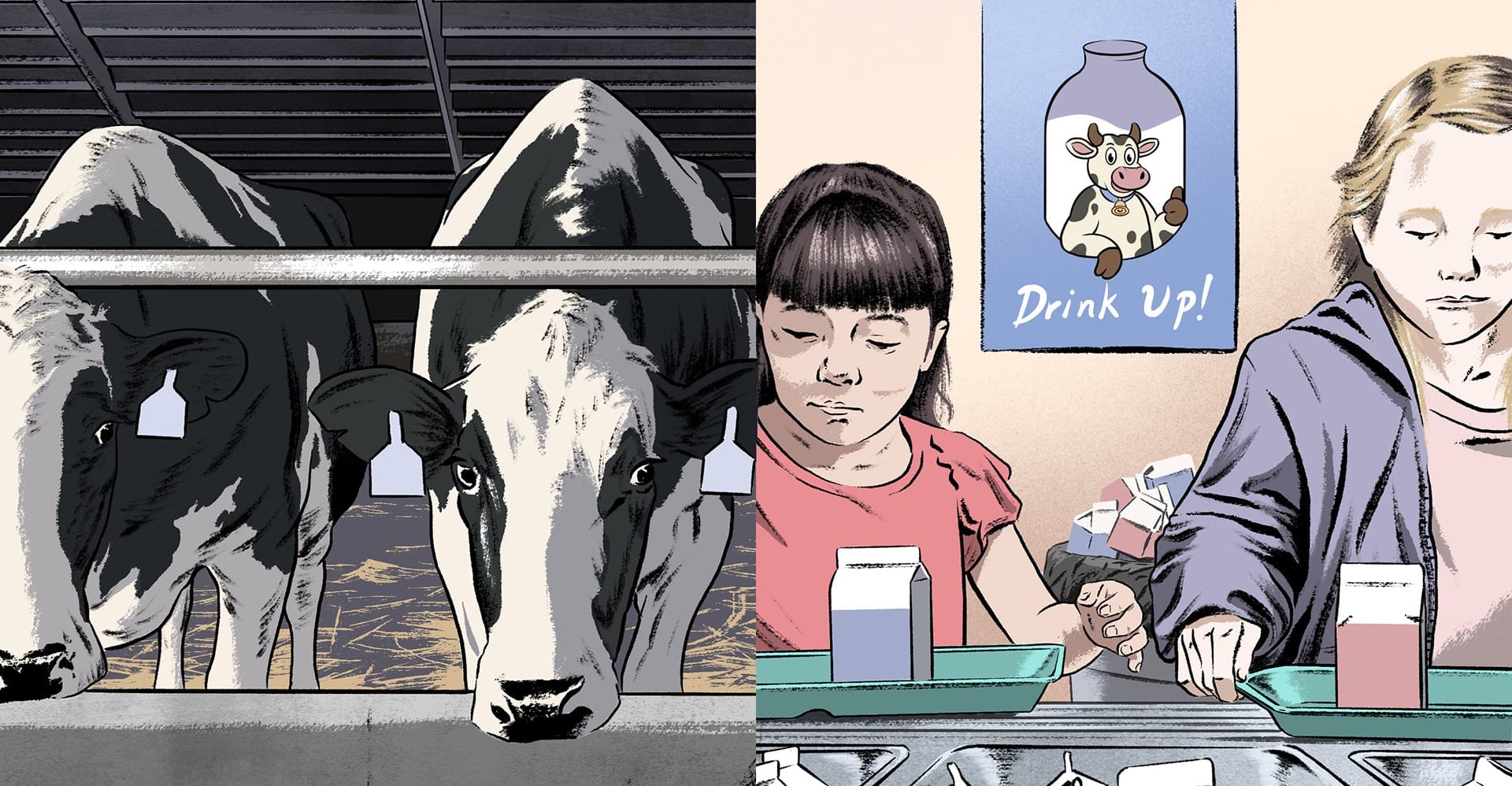 Why is milk the default for school lunches? Big Dairy's hold over the American school system, explained.
