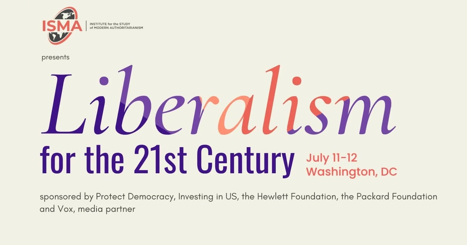 Vox Announces Media Partnership With Institute for the Study of Modern Authoritarianism for Their Inaugural Conference: “Liberalism for the 21st Century”