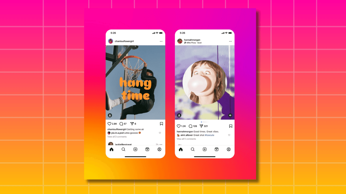Instagram now lets you add words on posts like Reels
